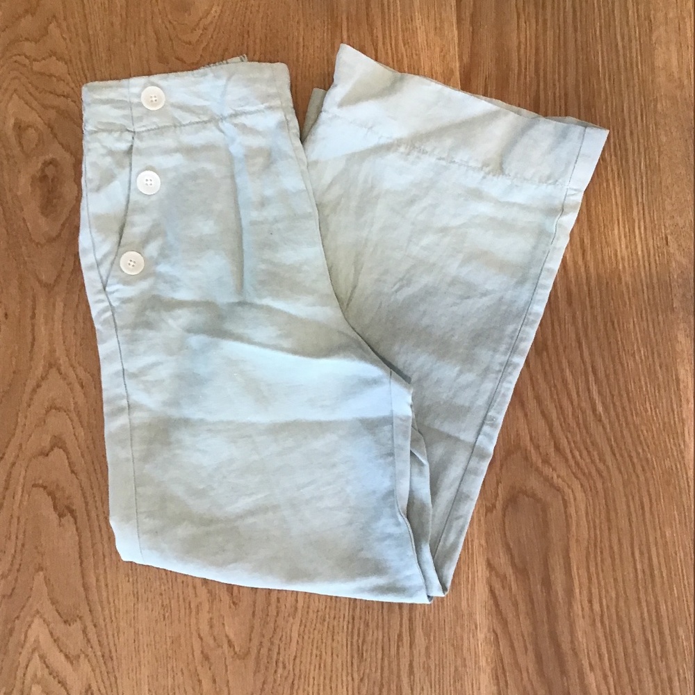 Girl’s Linen/Cotton blen wide leg pants